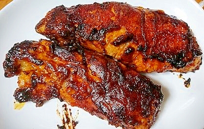 豚肉のガーリックケチャップゴマ油焼き
