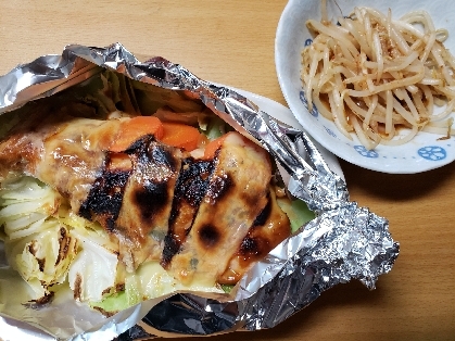 ちゃんちゃん焼き風☆味噌味で鮭のホイル焼き♪