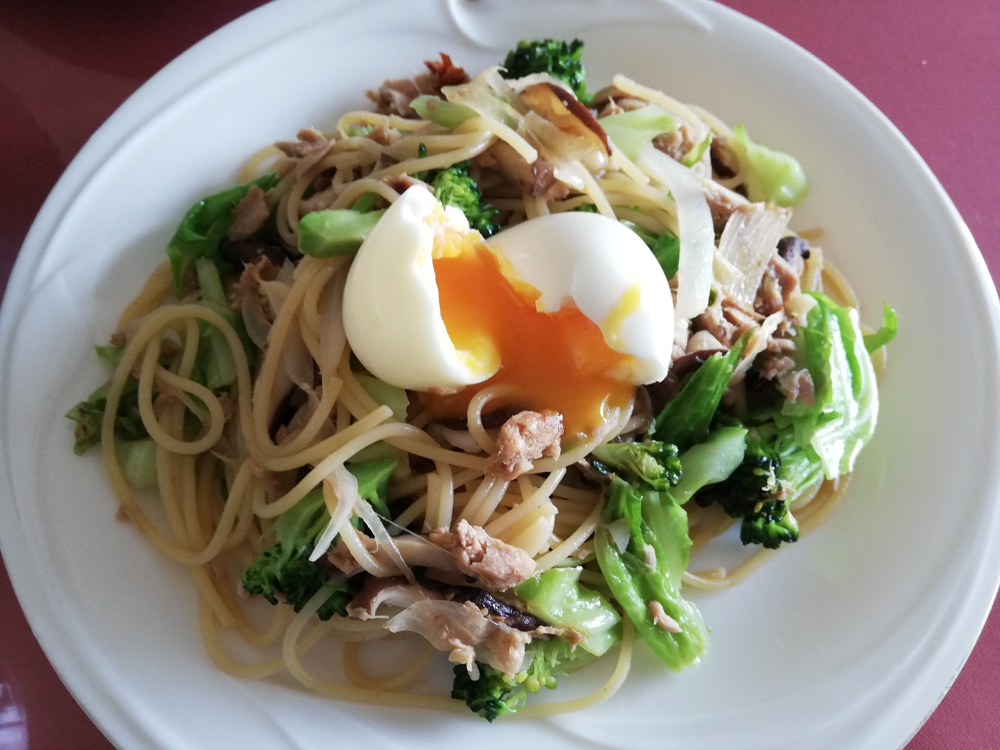 シーチキンと野菜のスパゲティ