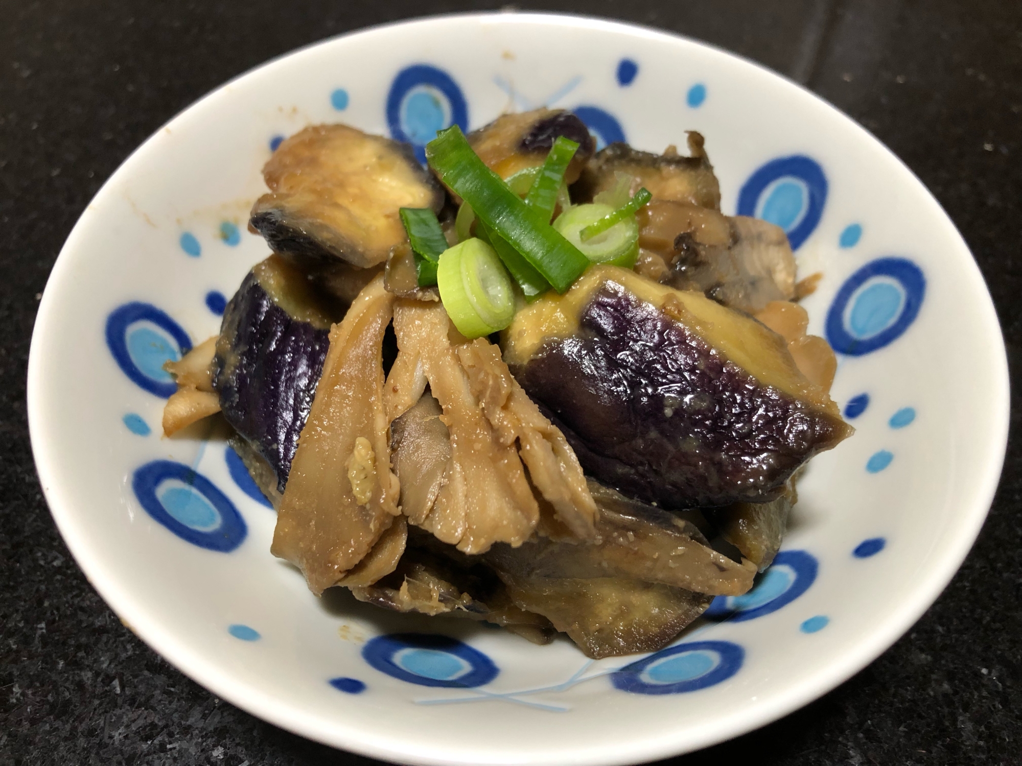 茄子と舞茸の素焼き味噌和え