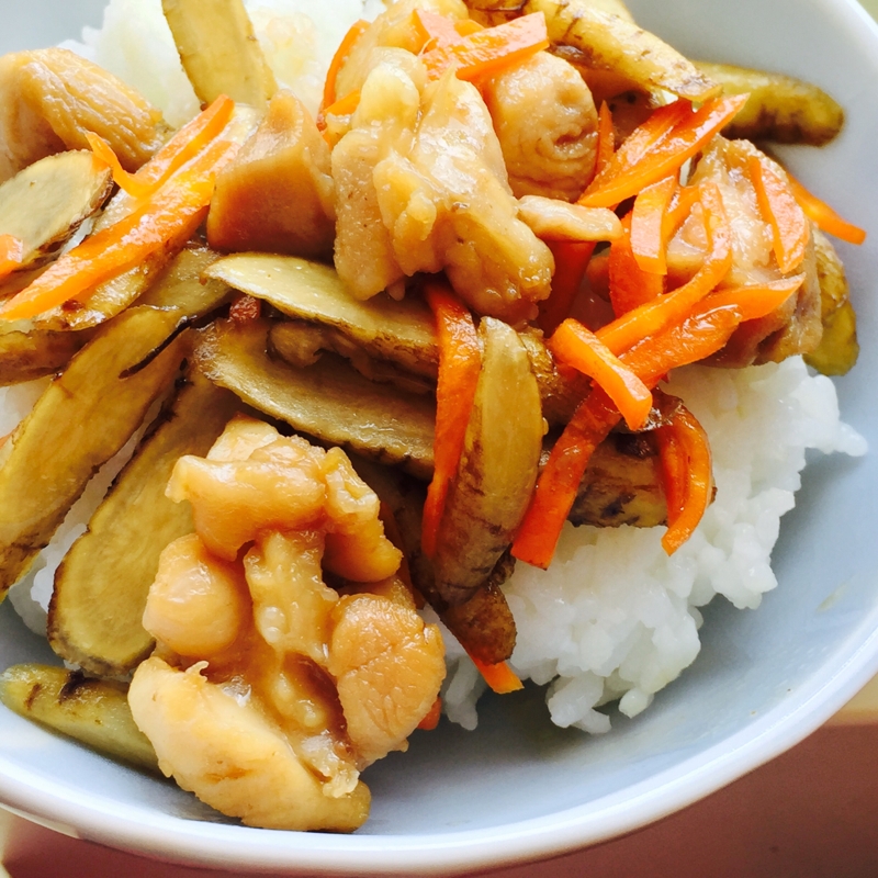 鶏ごぼう丼