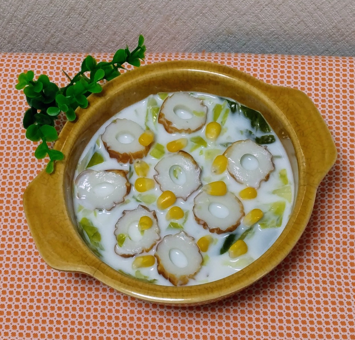 ✨キャベツとちくわとベーコンのミルクスープ✨