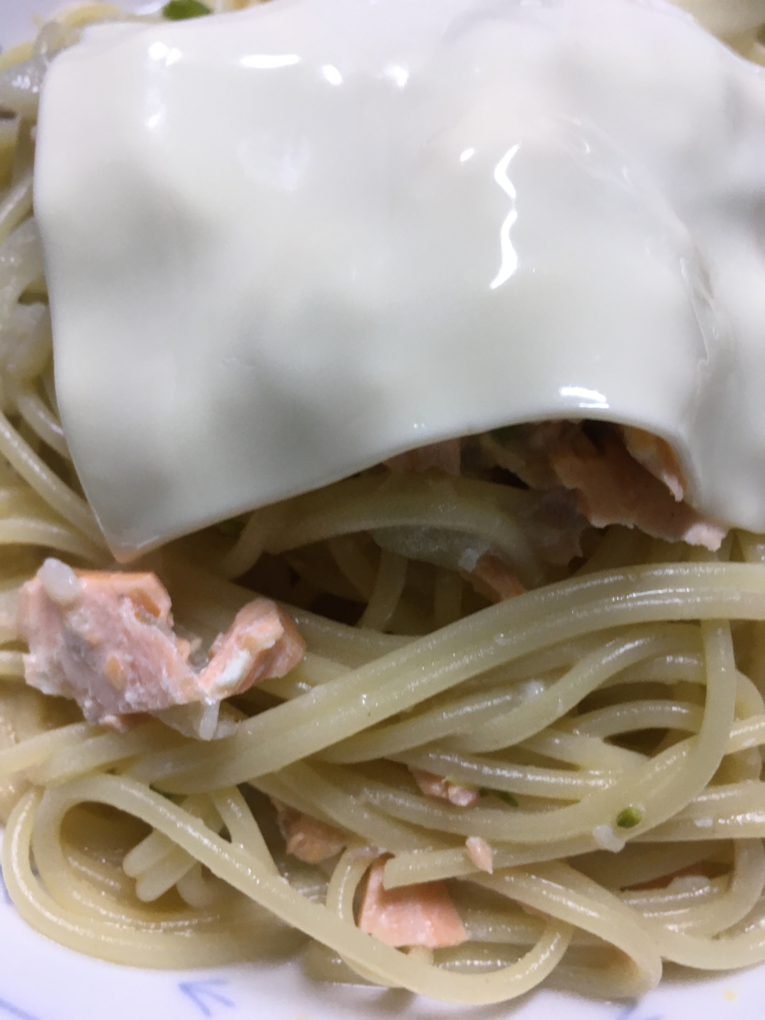 鮭のクリームパスタ