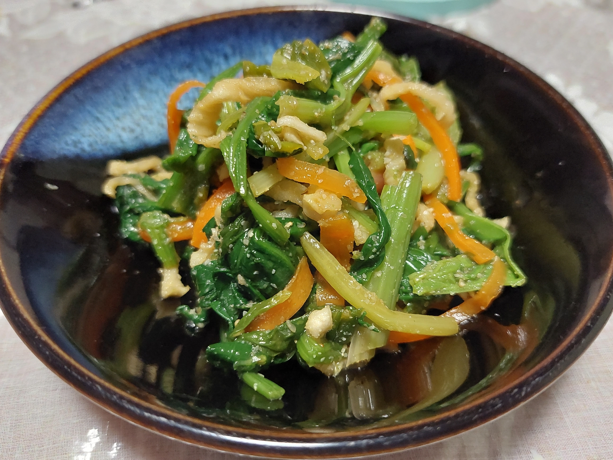 ほうれん草とにんじんと切り干し大根の胡麻和え