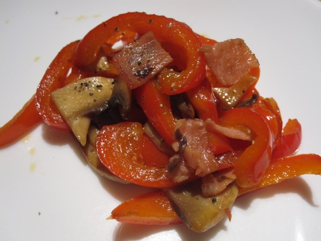 パプリカときのこの簡単炒め