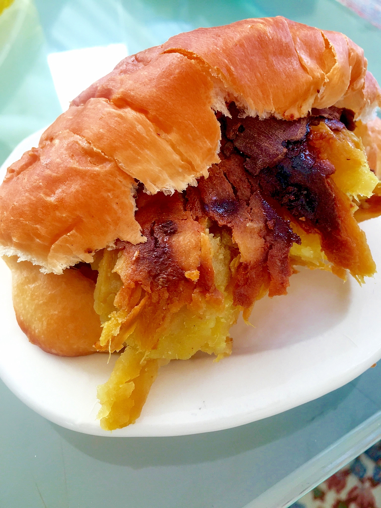 焼き芋塩バターサンドパン♩(市販焼き芋で簡単)