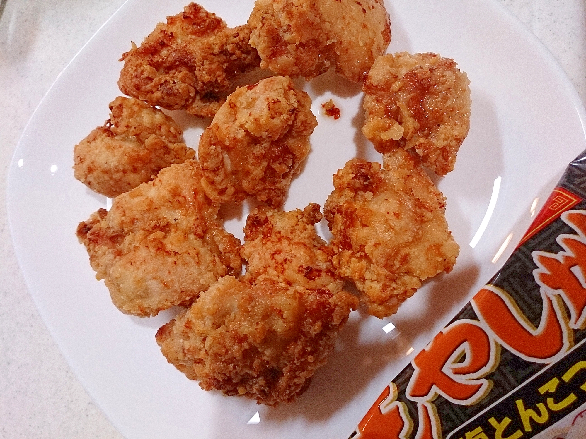 大阪王将もやしの素で塩とんこつ味の鶏からあげ レシピ 作り方 By Hideok8 楽天レシピ