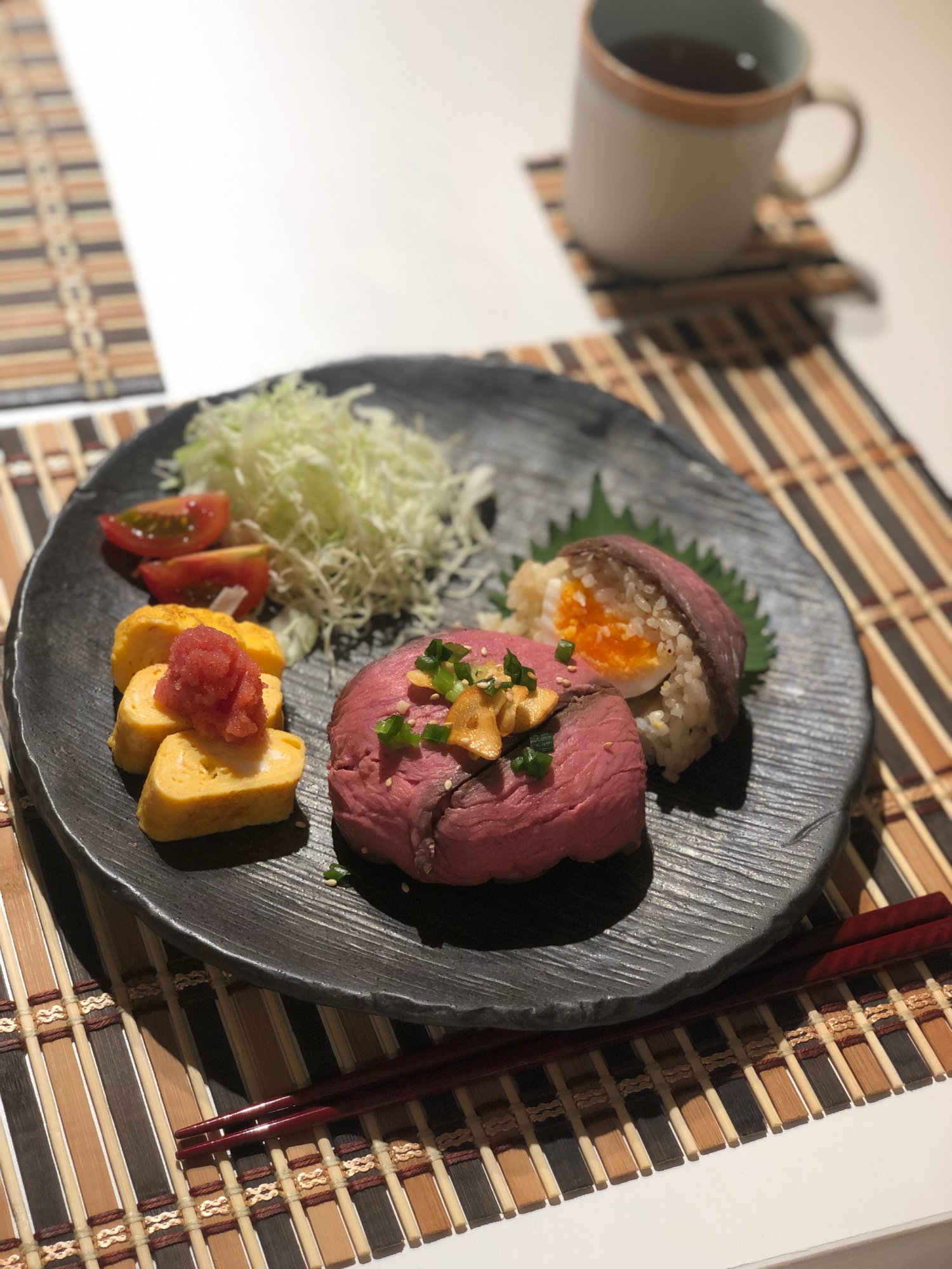 リメイク料理!ローストビーフおにぎり!