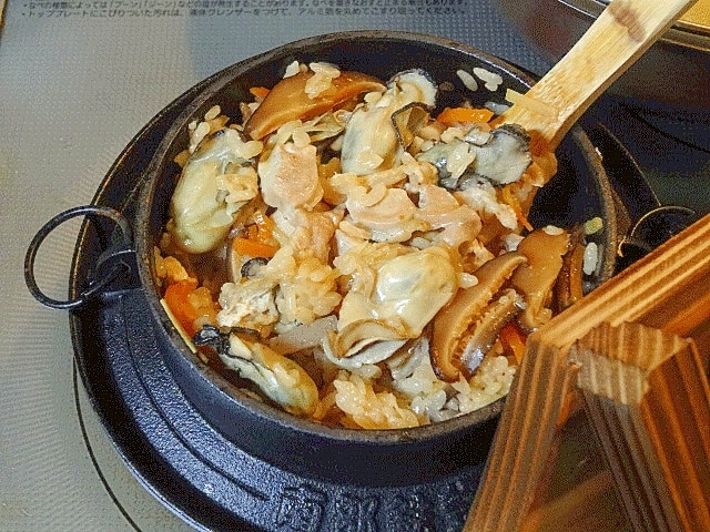 牡蠣 フライパン 釜飯