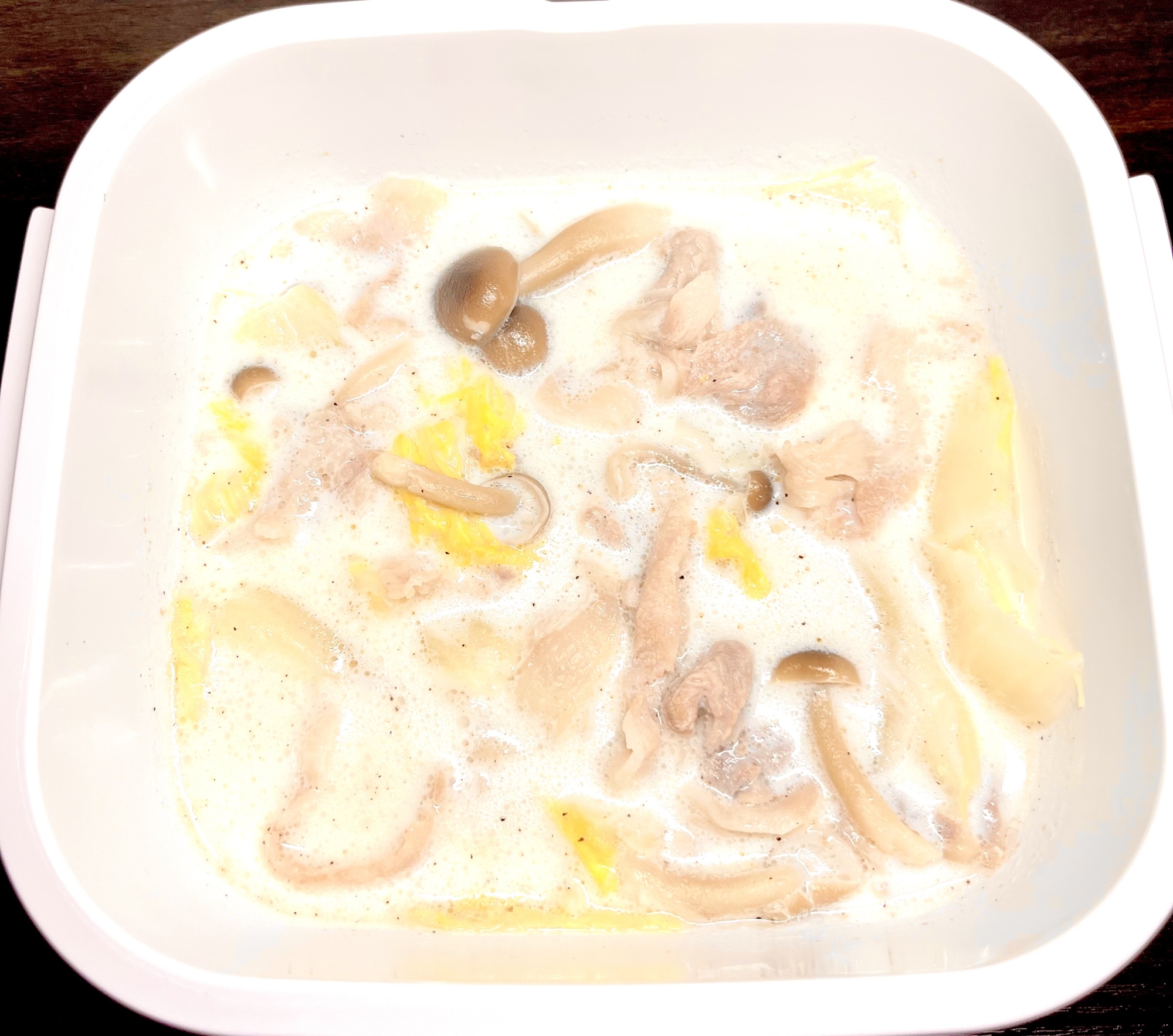 簡単レンジのみ⭐︎豚肉と白菜のミルクスープ