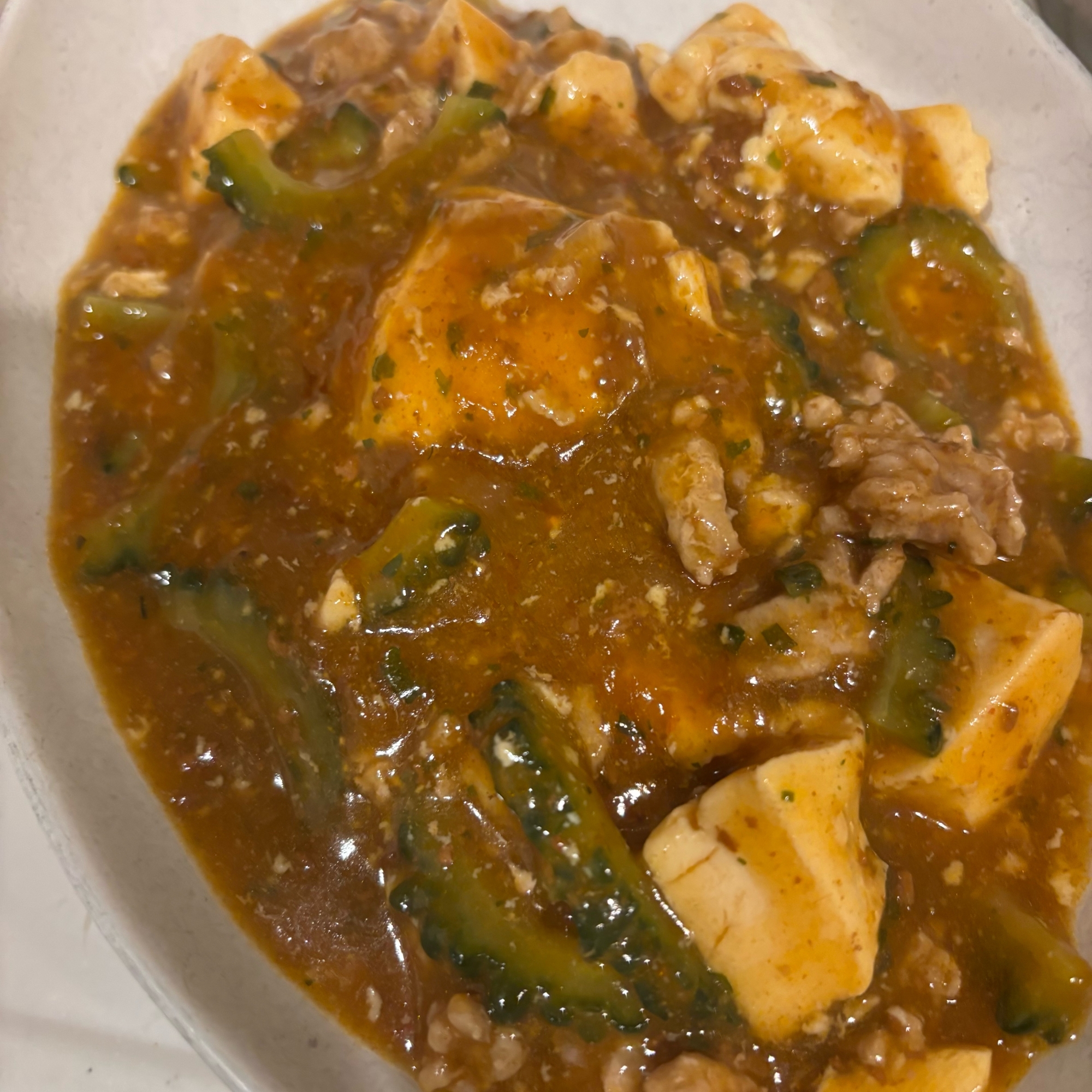ゴーヤ麻婆豆腐