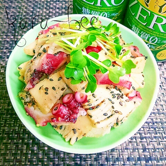 旬を食べよう♡簡単!たけのことタコの胡麻酢味噌和え