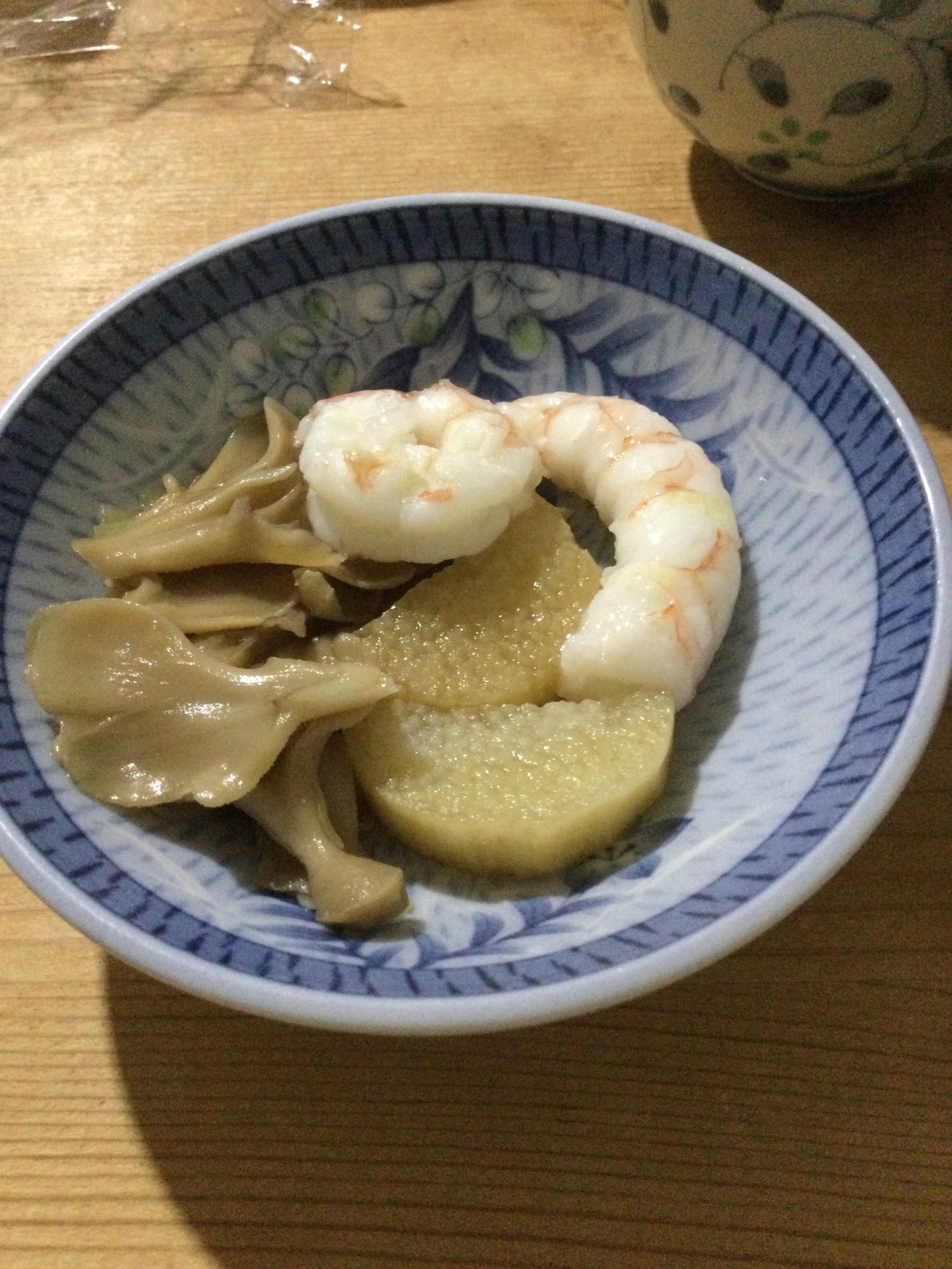 海老舞茸長芋の煮物♪