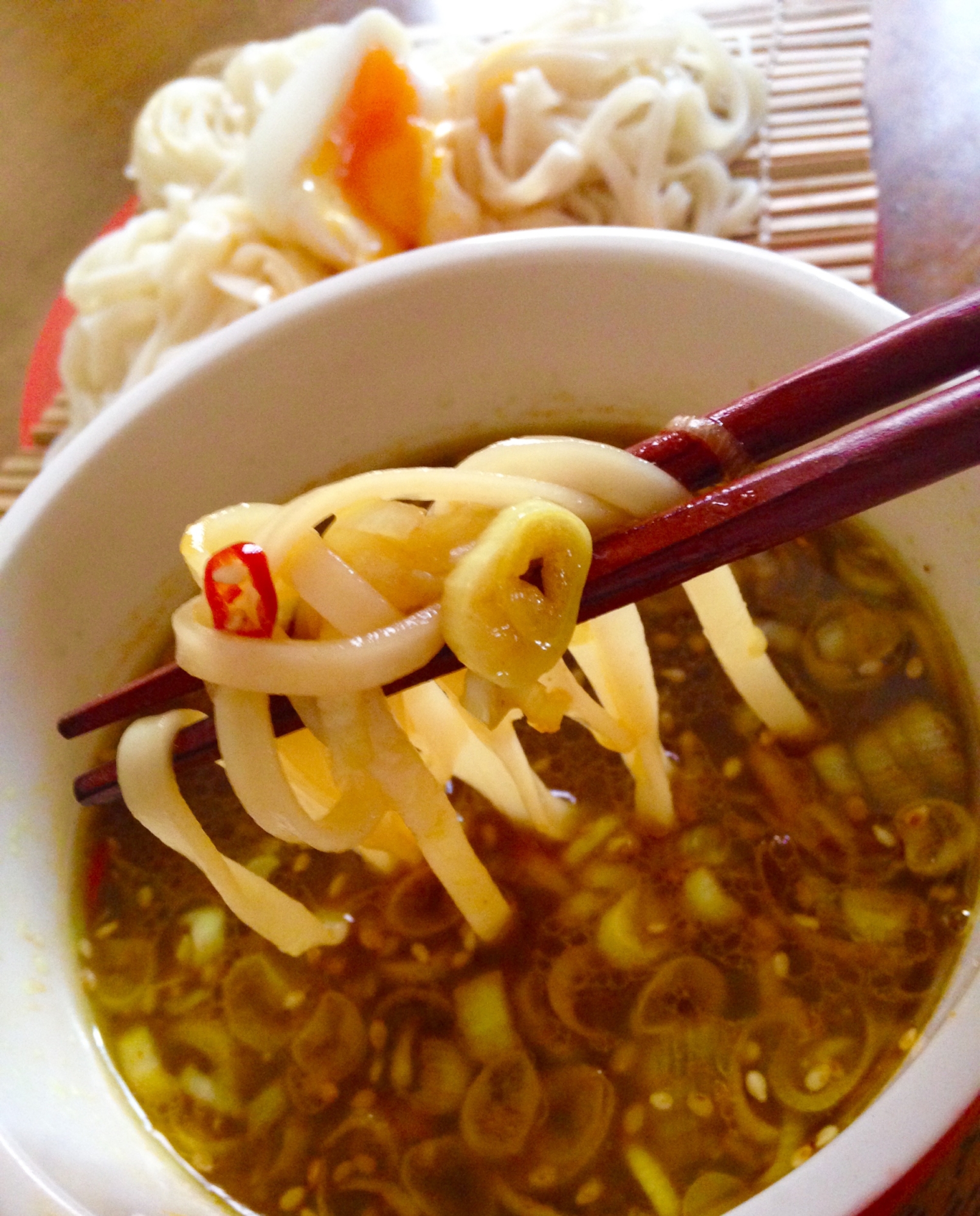 簡単なのにスパイシーでこくうま☆豚骨カレーつけ麺☆