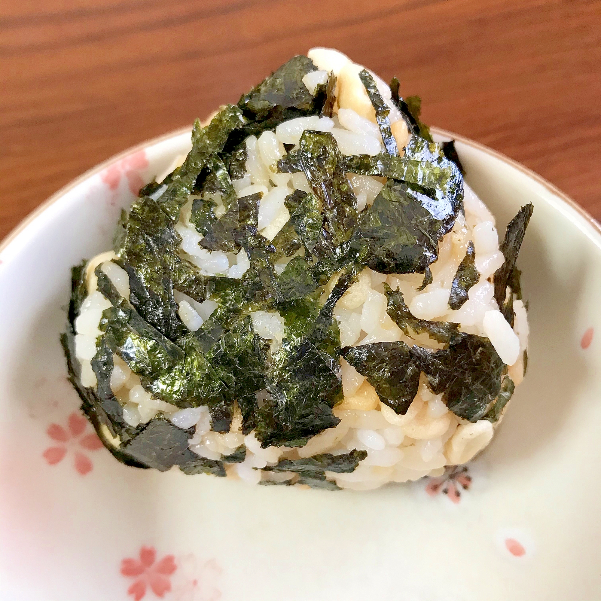 もみのりで作るあげ玉おにぎり