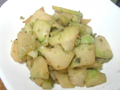 ハヤトウリのバター醤油炒め