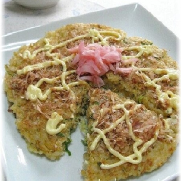残りご飯でお好み焼き レシピ 作り方 By はなまる子 楽天レシピ 残りご飯でお好み焼き レシピ 作り方 By はなまる子 楽天レシピ