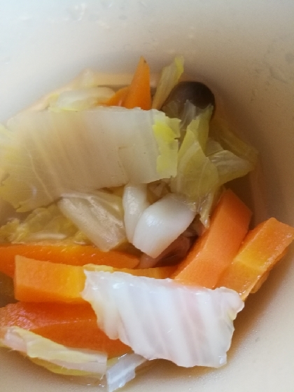 【離乳食完了期】白菜ときのこのレンジ蒸し