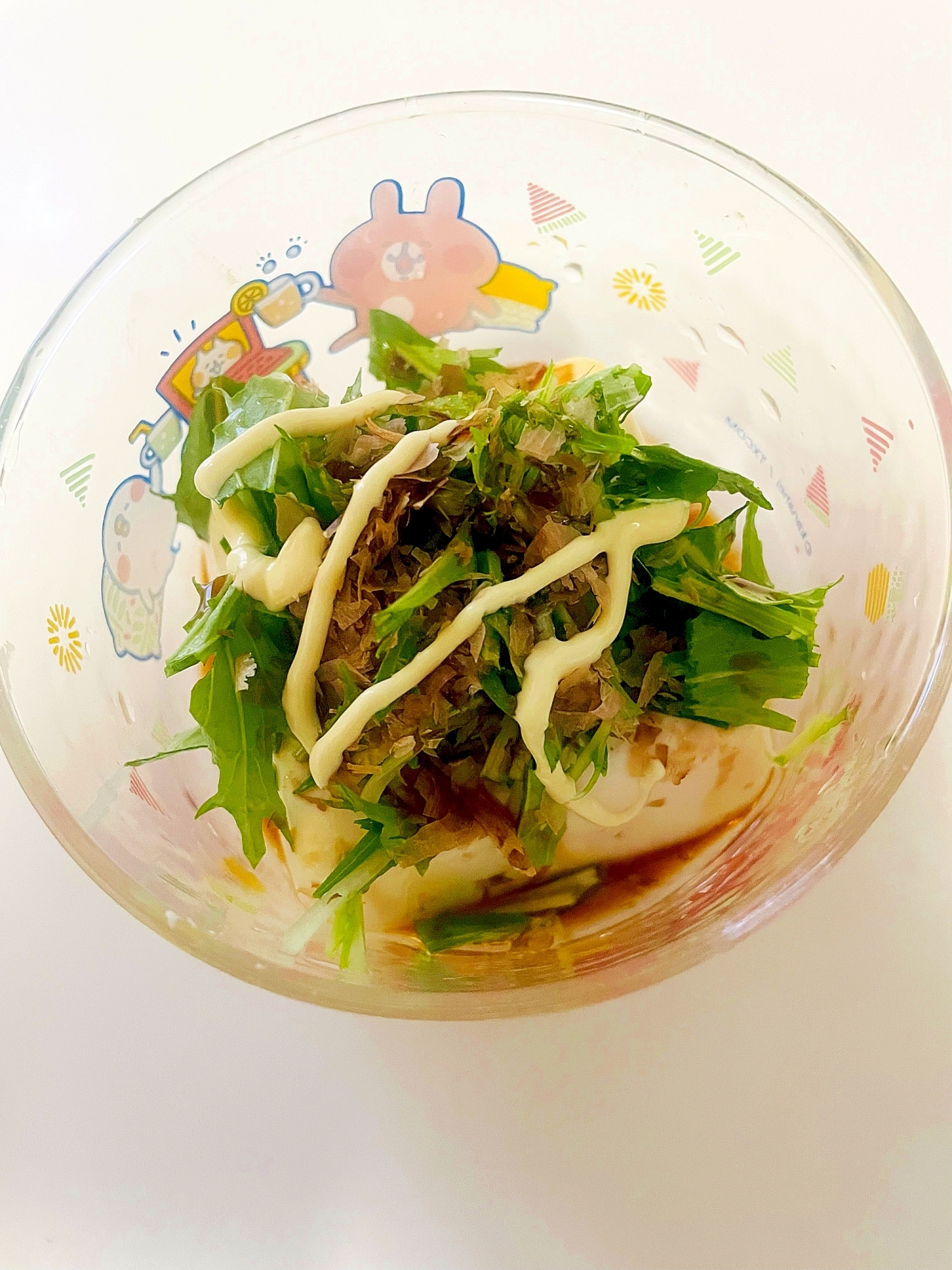 水菜とおかかの冷奴