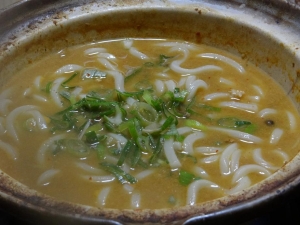 あんこう鍋うどん　豆板醤in