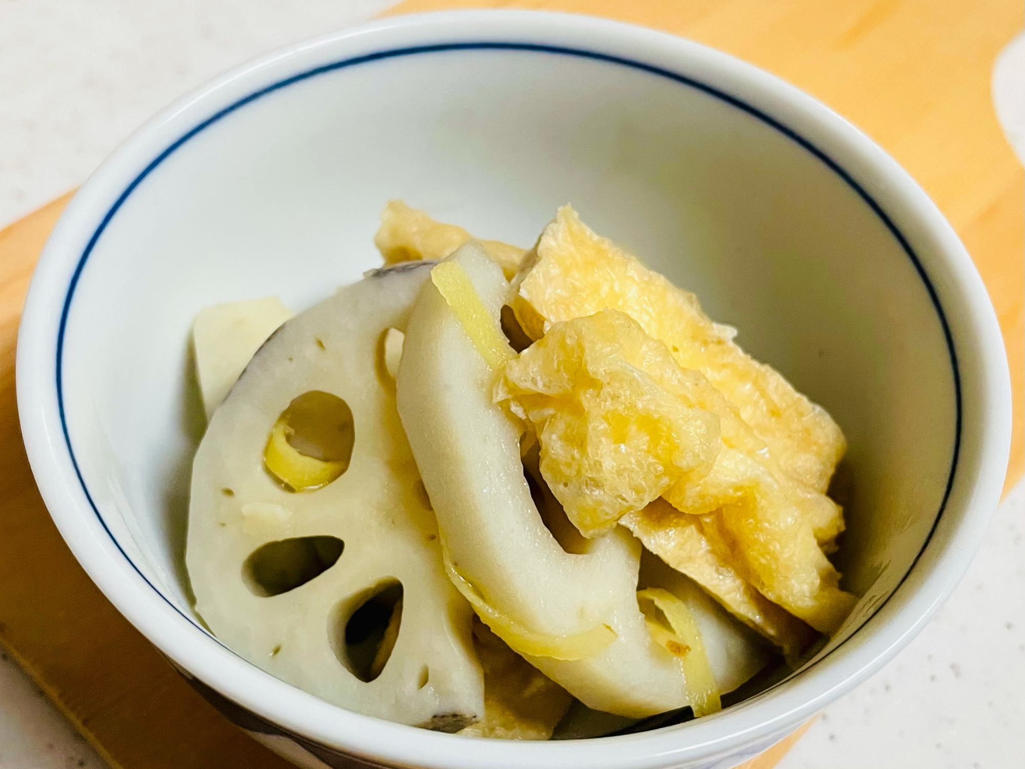 レンコンと油揚げの生姜煮