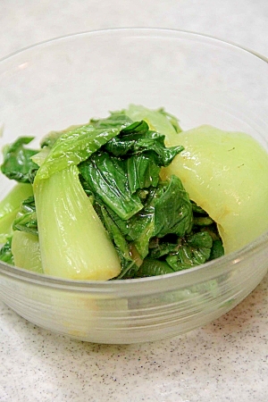 これなら一年中作れます『チンゲン菜辛し和え』