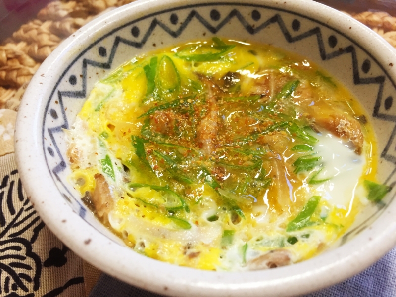 リメイク!アジの南蛮漬けの卵とじ