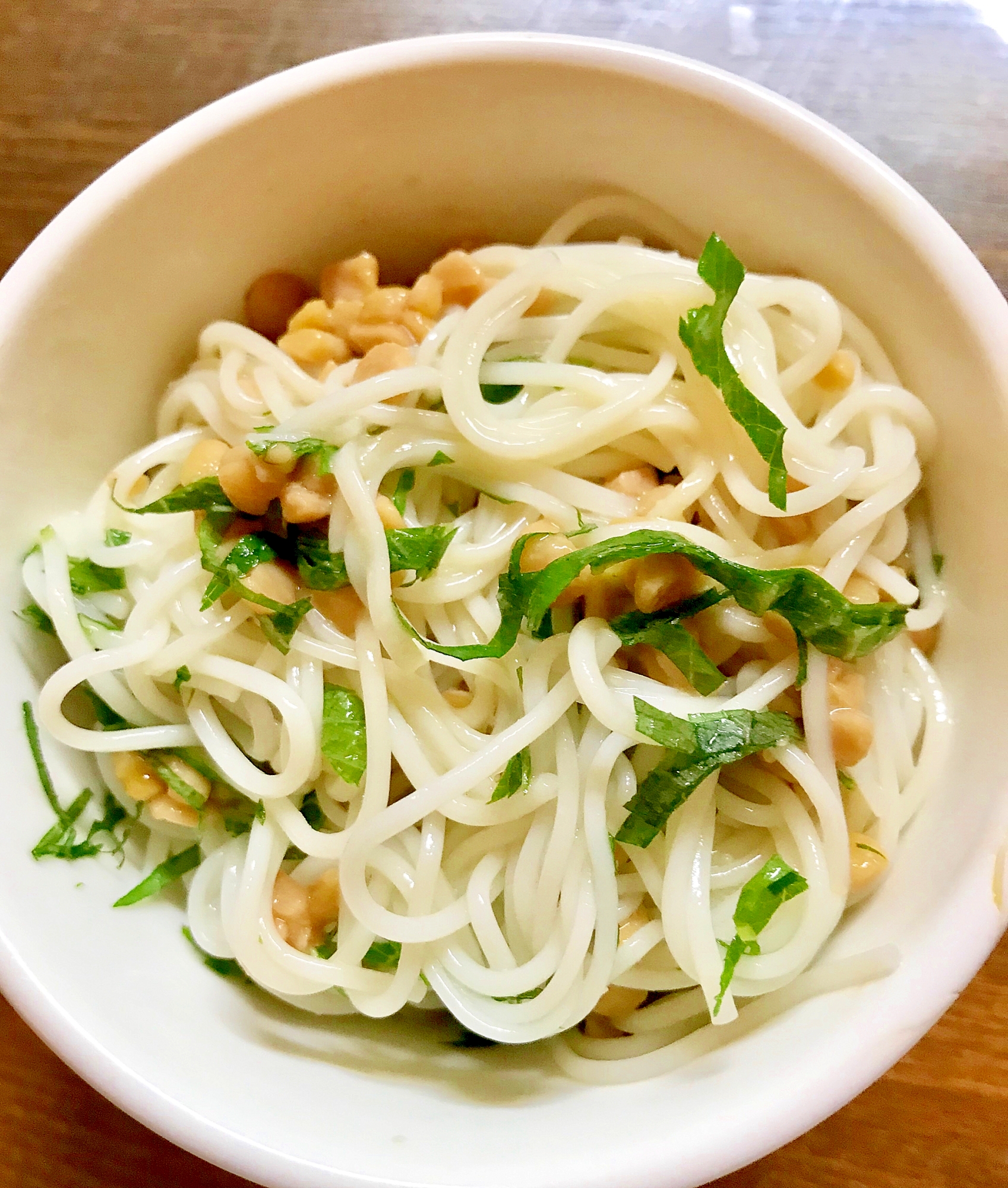 ひきわり納豆そうめん