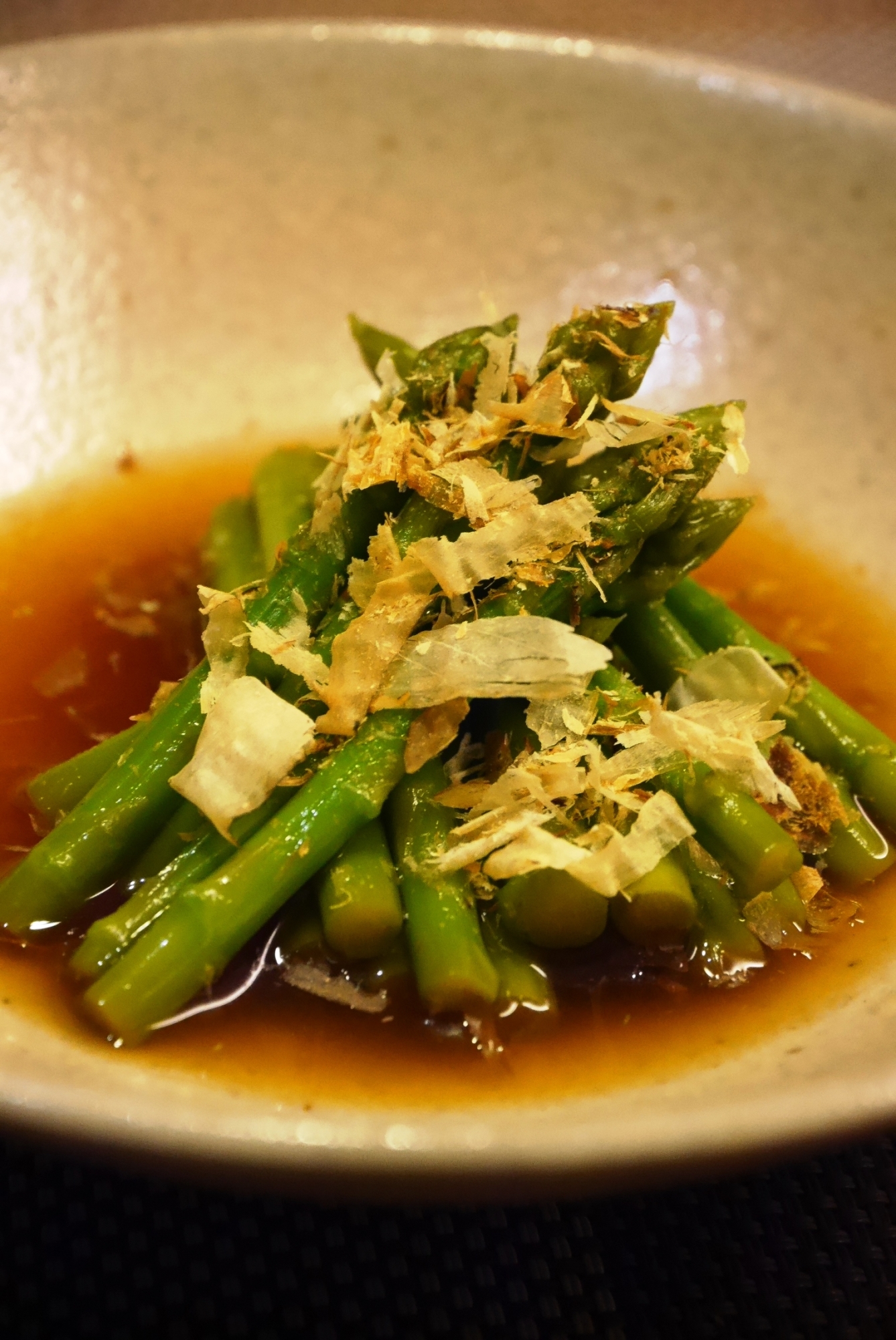 アスパラのわさび醤油漬