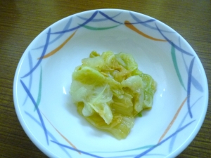 白菜酢味噌和え