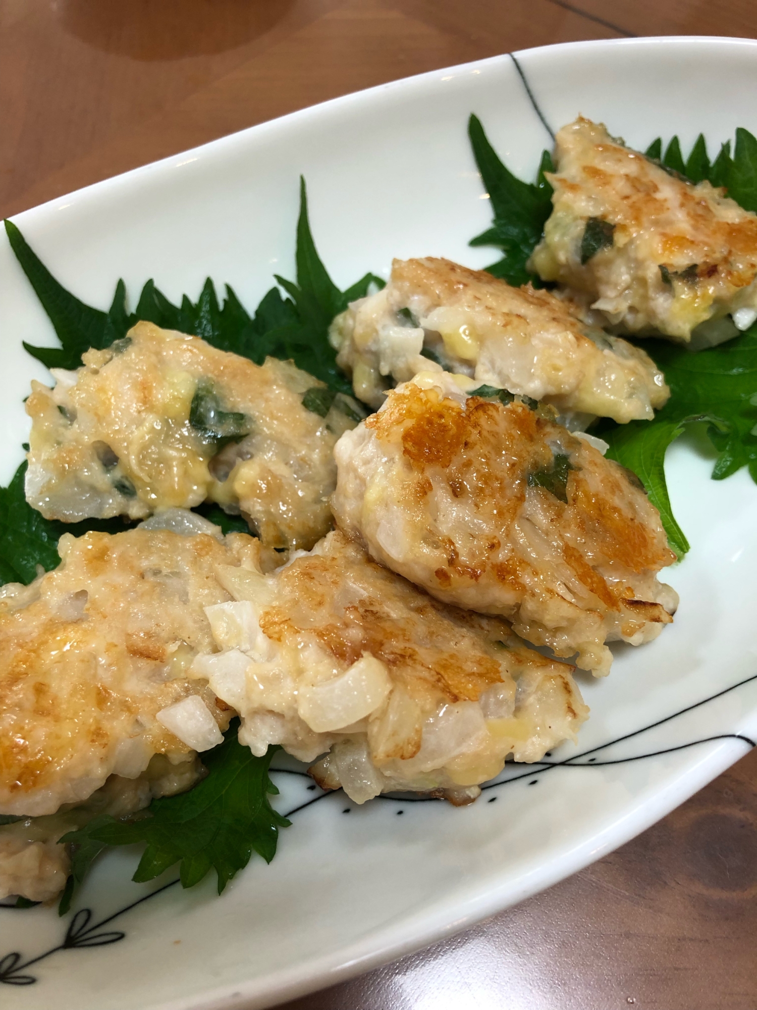 大葉とチーズの鶏肉団子♫