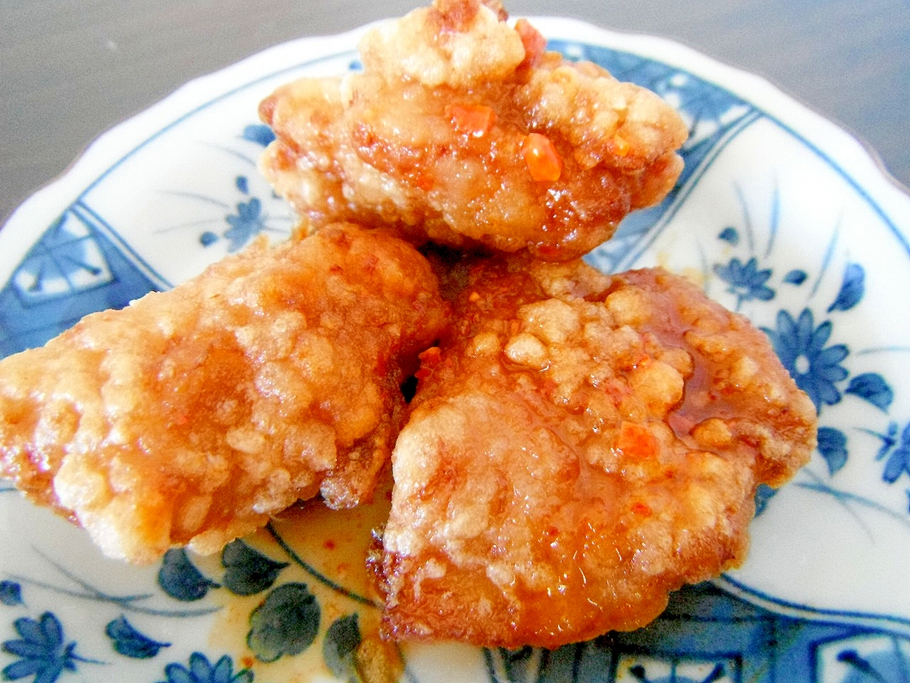 【食べるラー油】鶏のピリ辛甘酢しょうゆ