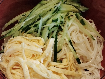 茹でないそうめんDe冷やしそうめん