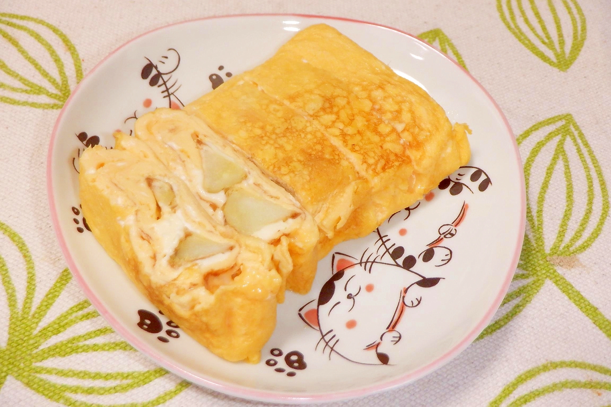 簡単♪素焼きポテトとチーズの卵焼き
