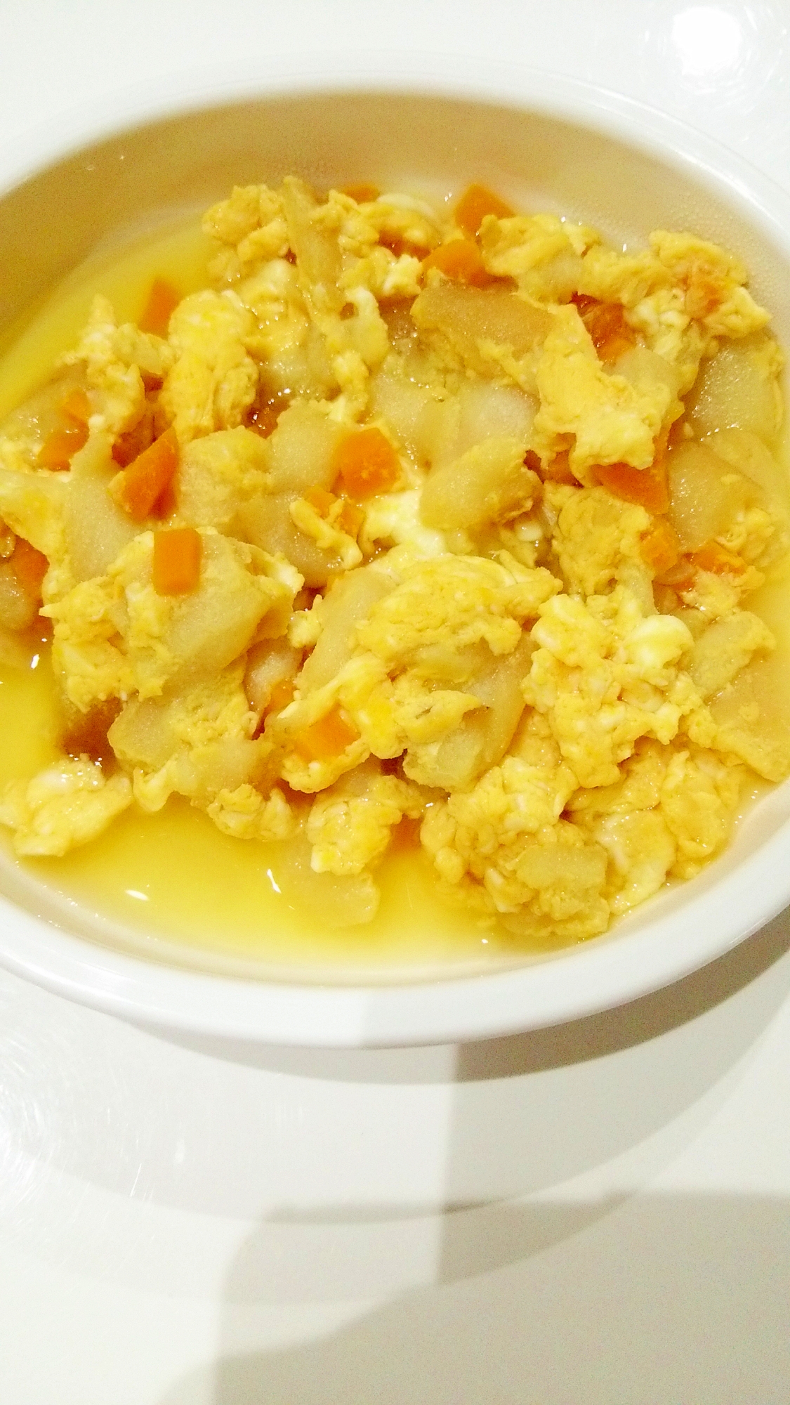 離乳食☆お麩とにんじんとたまねぎの卵とじ