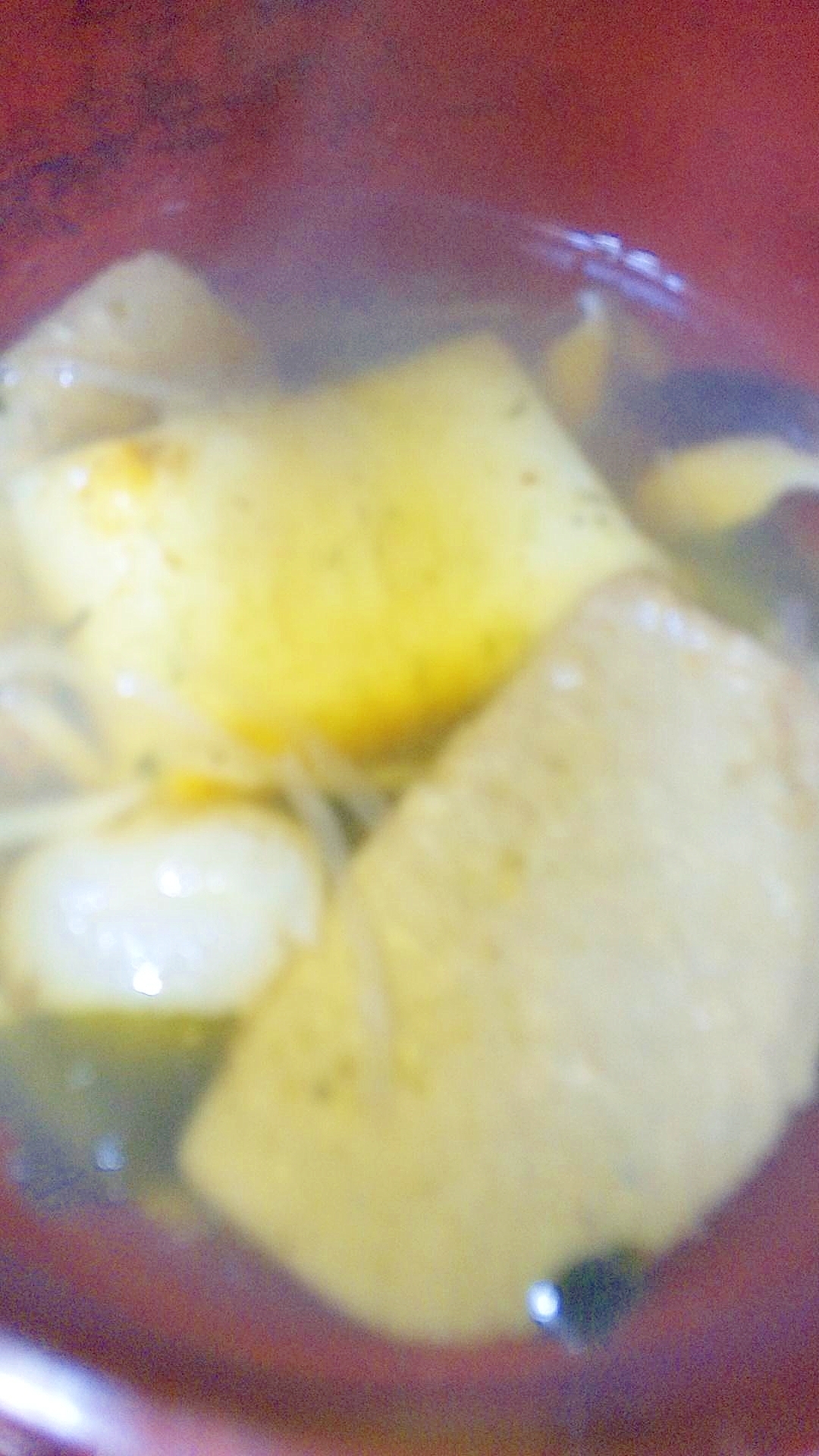 簡単美味！はんぺんとお麩のお雑煮