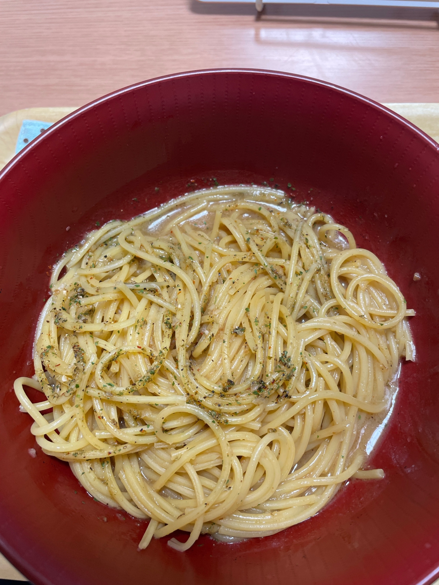 今日のランチ！青のりパスタ！