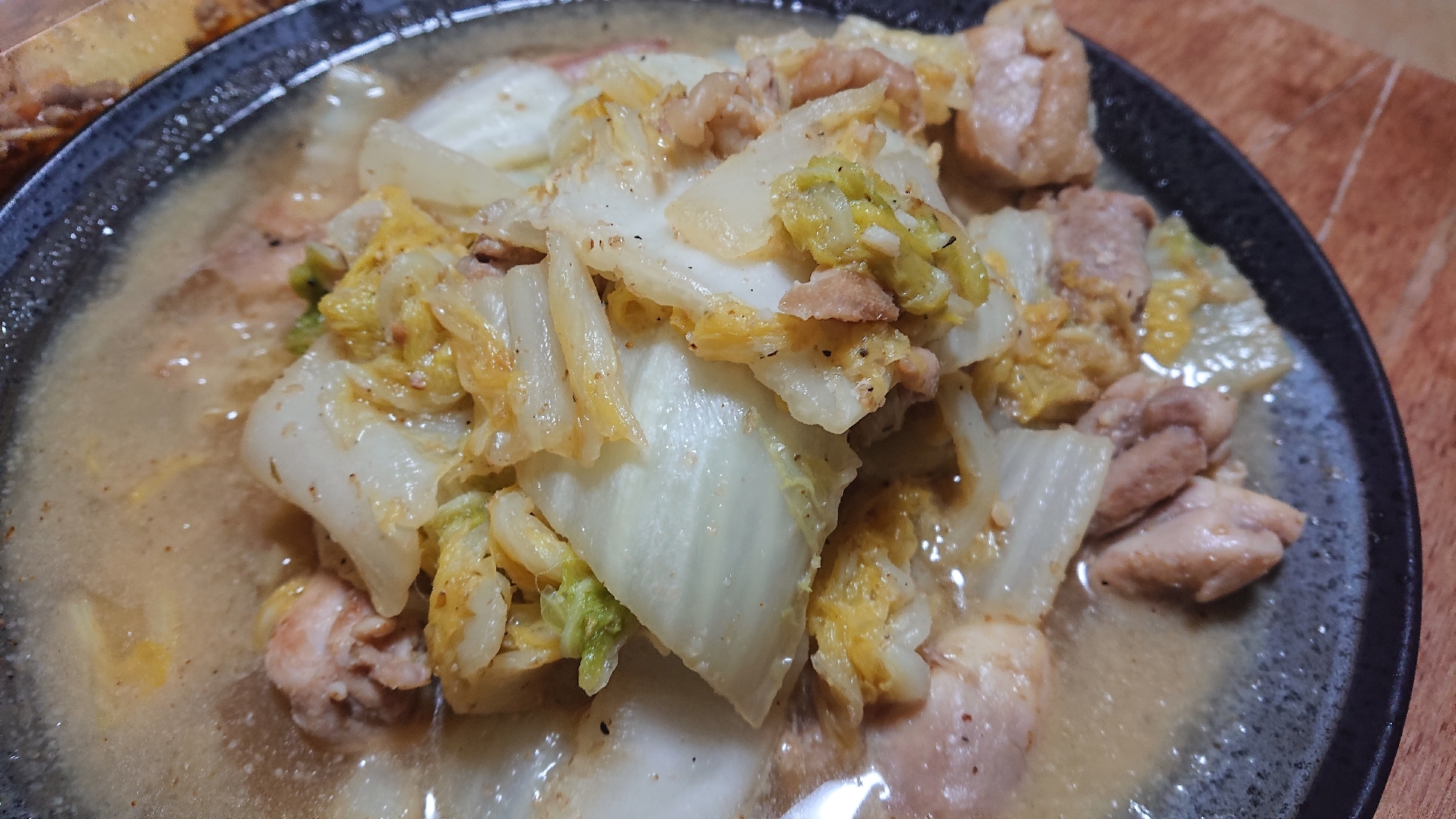 白菜と鶏モモ肉のプルコギ炒め