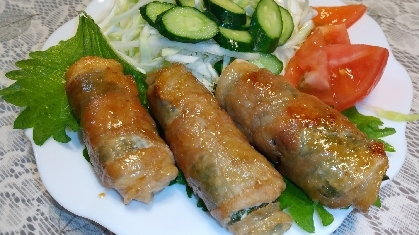 豚肉の大葉豆腐ロール♪激ウマ必至！