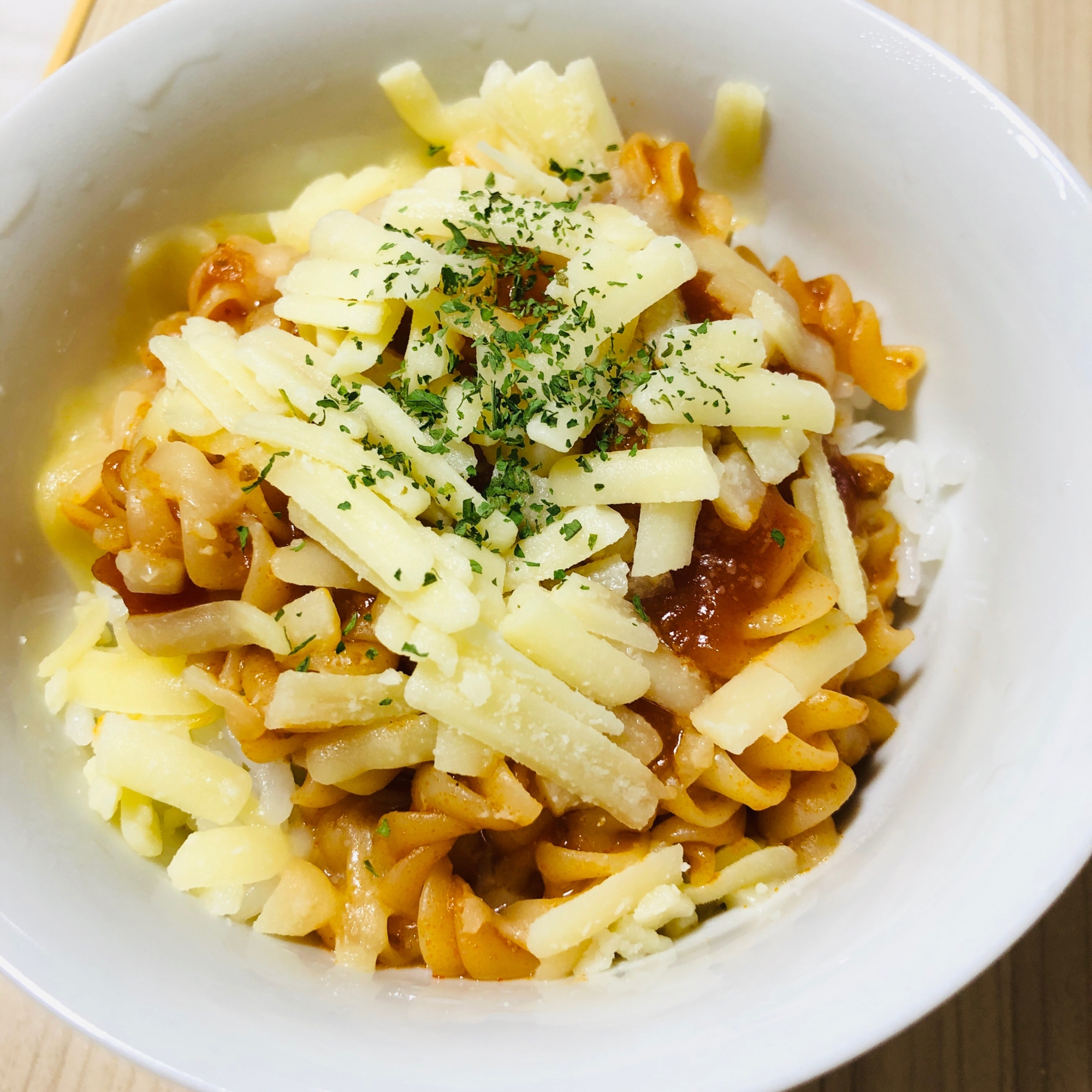 マカロニドリア風の丼