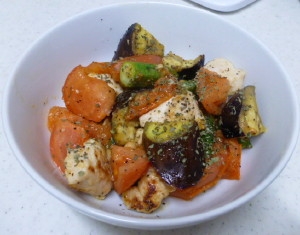 鶏肉と色々野菜のトマト炒め
