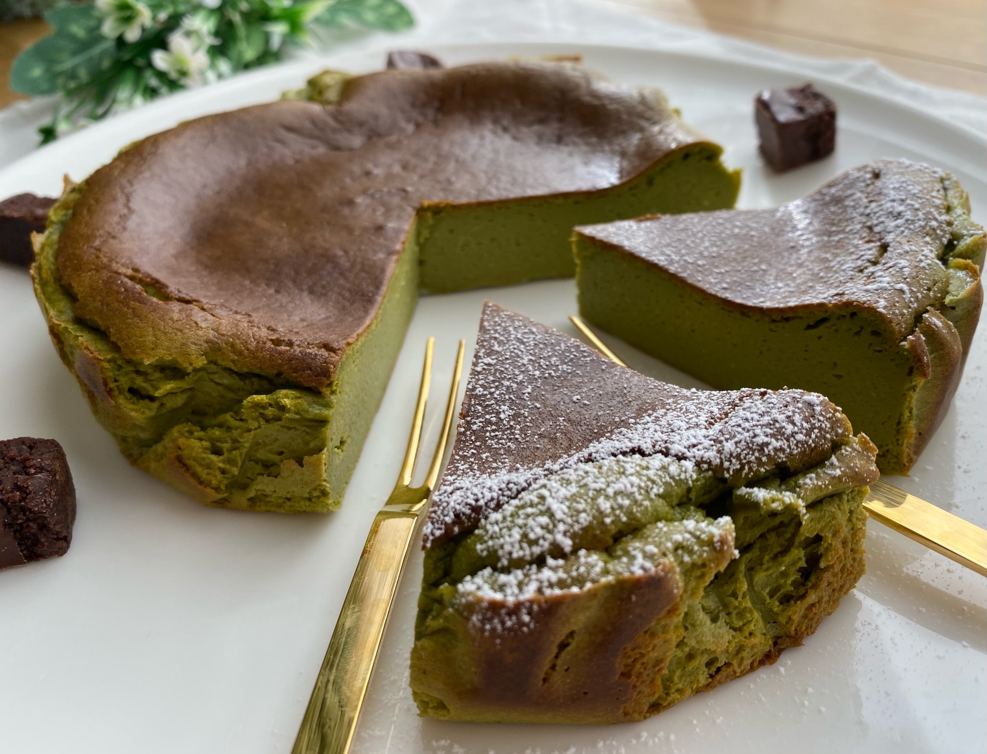 豆乳で作る抹茶バスクチーズケーキ レシピ 作り方 By りーり 楽天レシピ