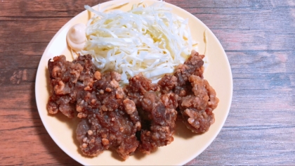 片栗粉ちょっと入れすぎてボリューミーになってしまいましたが、味付けは抜群で美味しかったです！