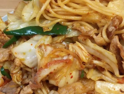 旨辛！キムチ焼きそば⋆⸜ ⚘ ⸝⋆
