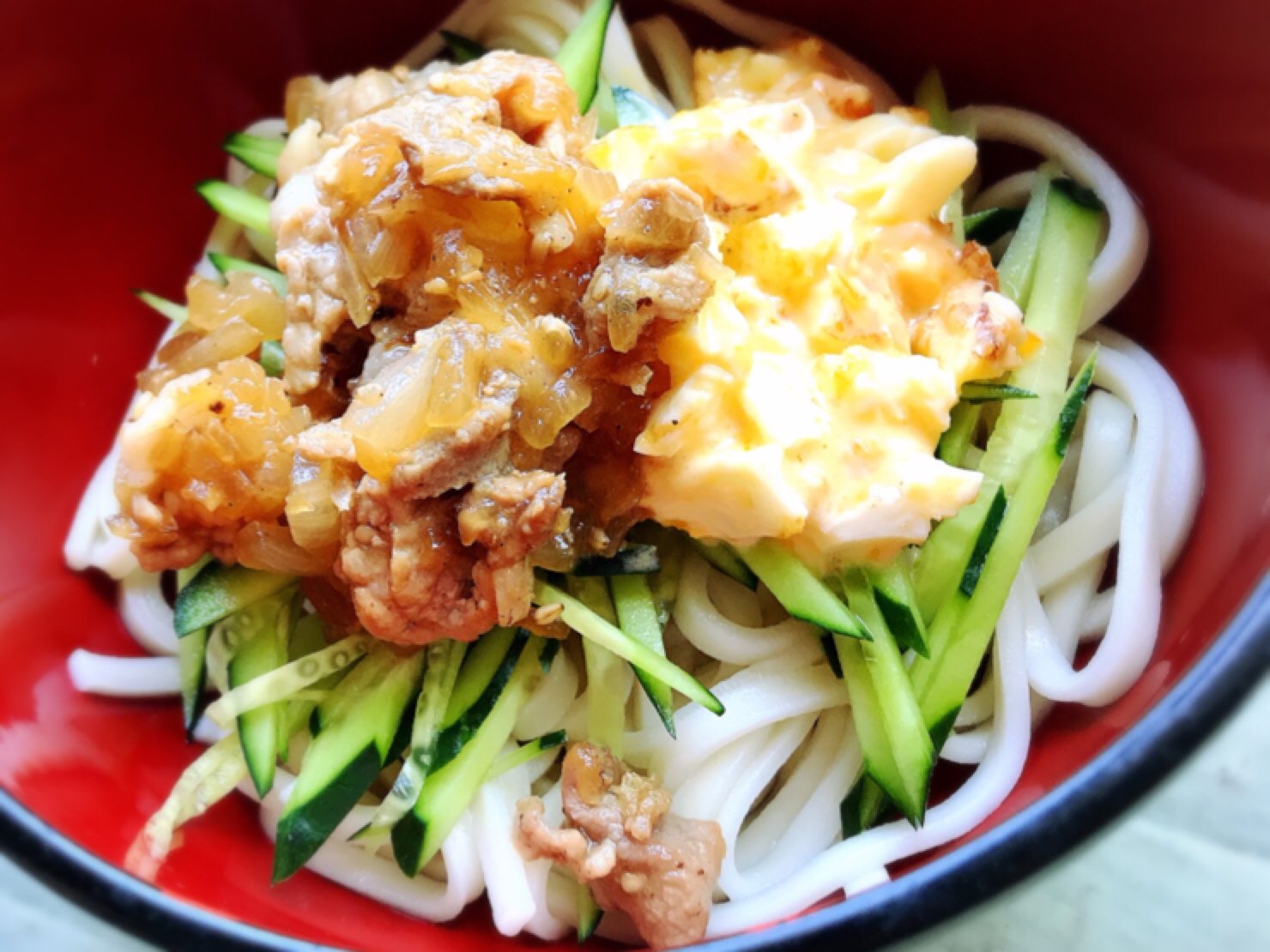 豚こまで！簡単肉味噌うどん