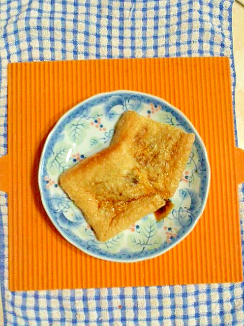 味付け海苔とチーズの油揚げ焼き♪