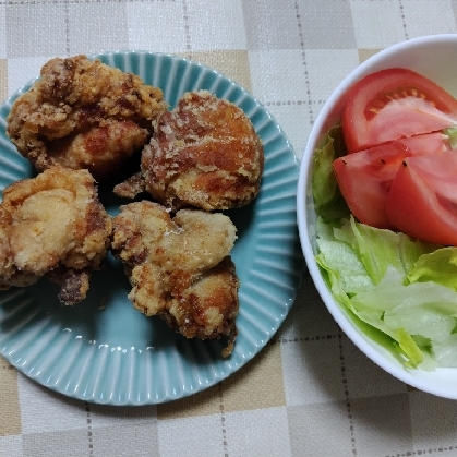 材料6つと油だけ♪シンプル鶏唐揚げ