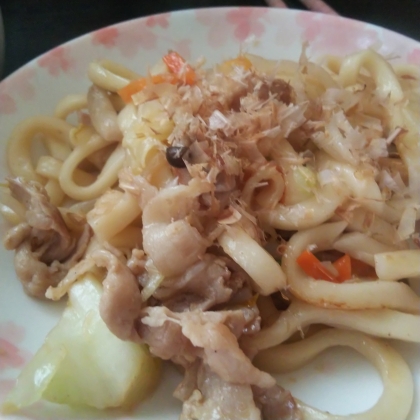 我が家の焼きうどん