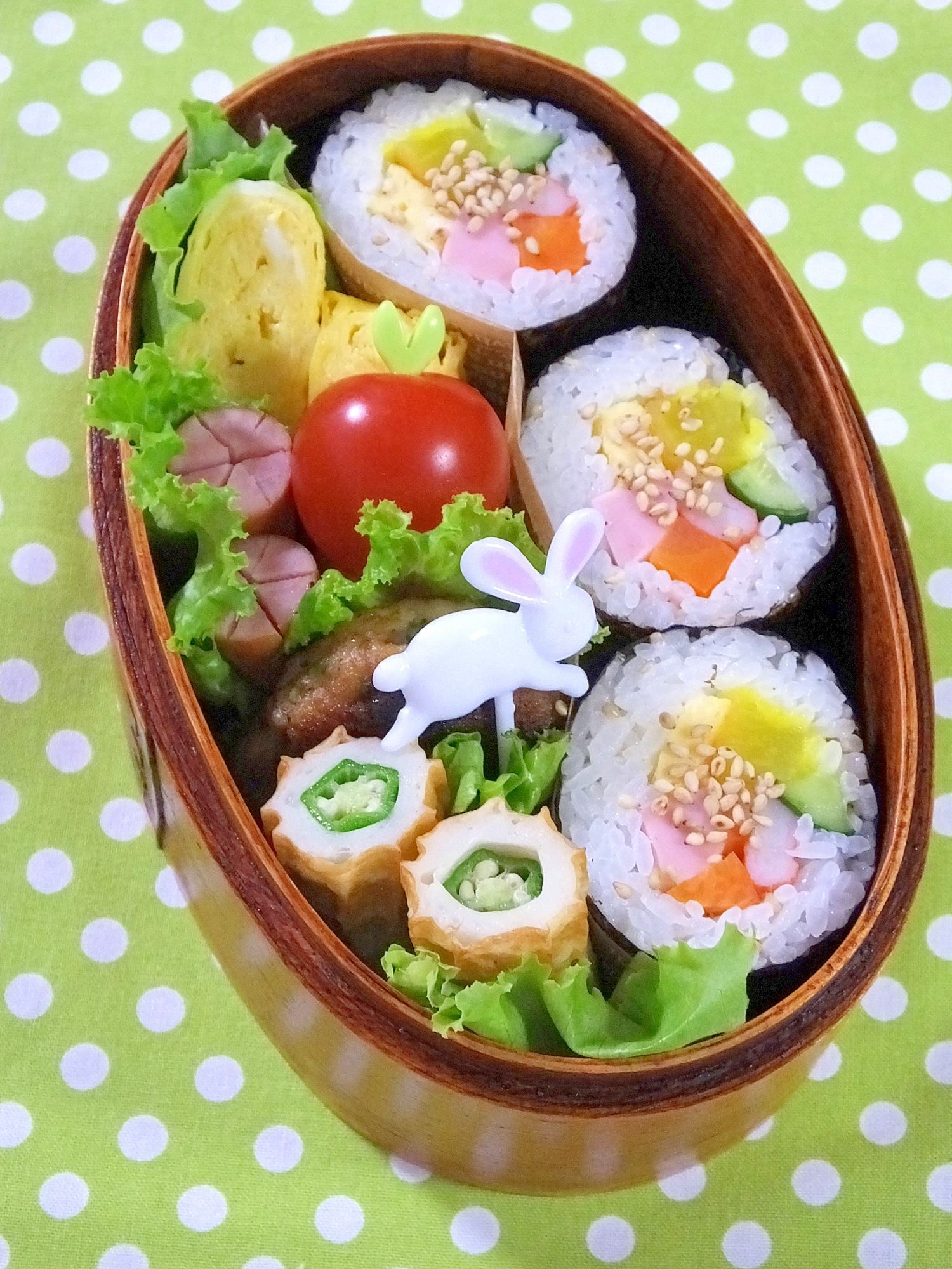 簡単☆キンパ風巻き寿司のお弁当♪