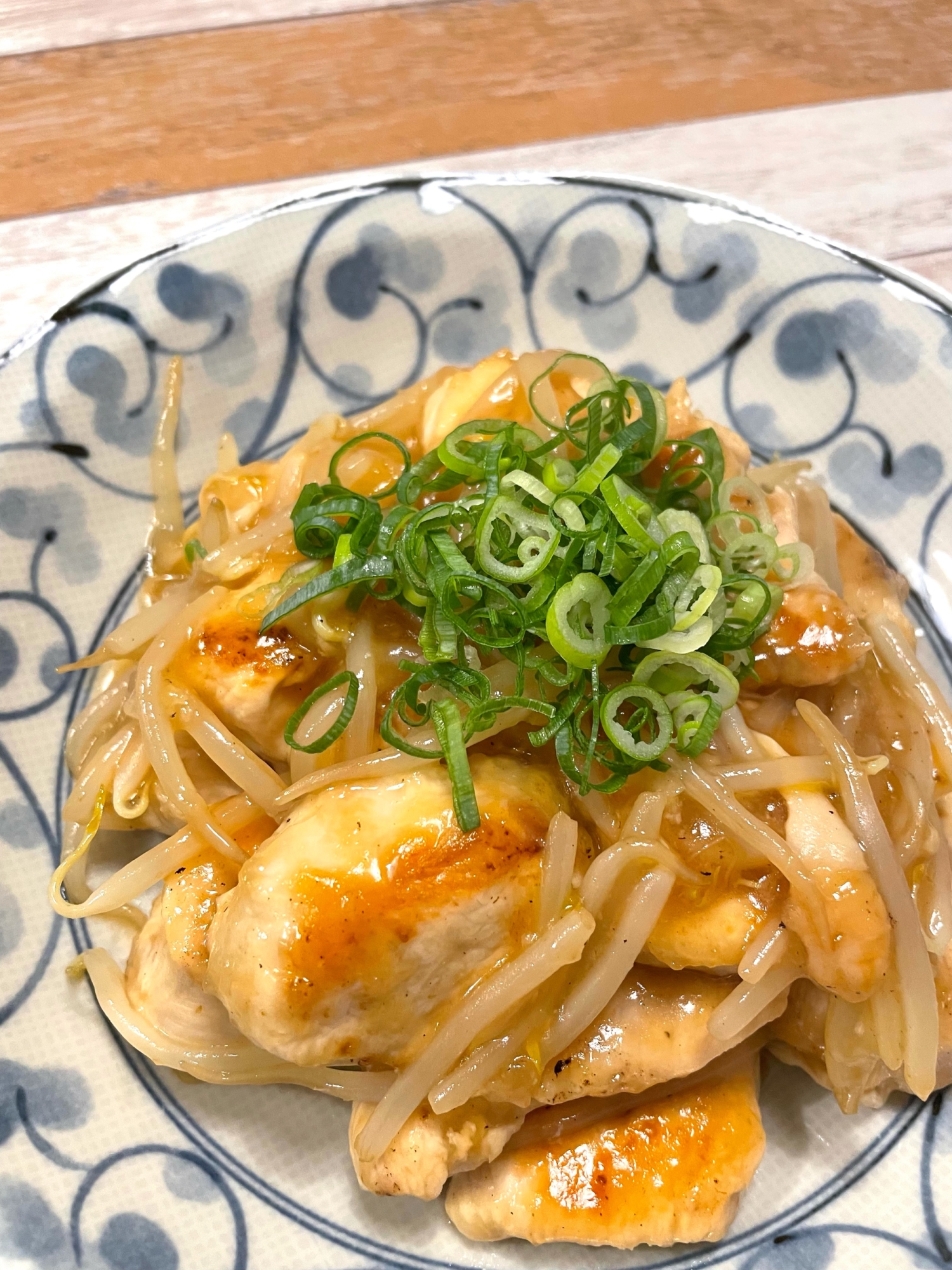 鶏肉のもやし甘酢がけ